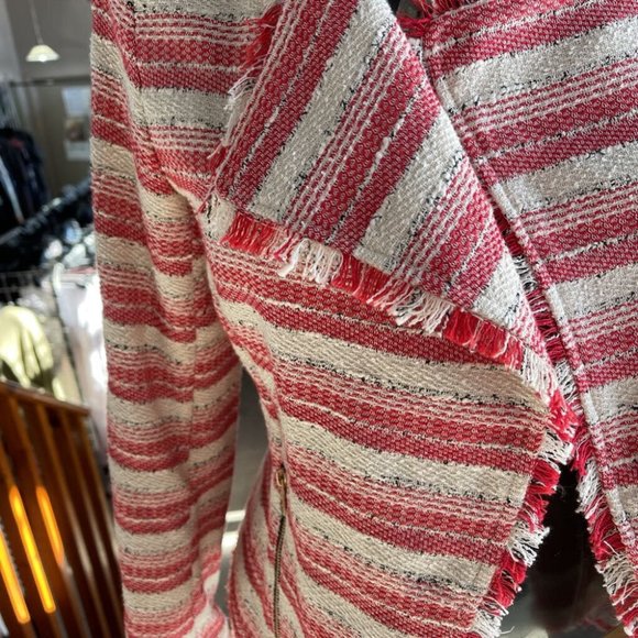 Karl Lagerfeld tweed pink and white Blazer size 8 - Picture 3 of 8